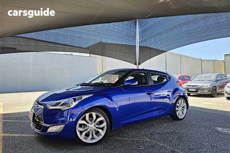 Blue 2012 Hyundai Veloster Coupe