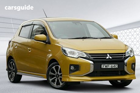Yellow 2021 Mitsubishi Mirage Hatchback Ls