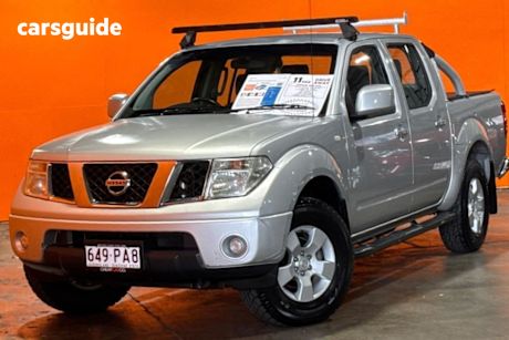 Silver 2010 Nissan Navara Dual Cab Pick-up St (4X4)