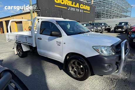 White 2009 Toyota Hilux Cab Chassis Workmate