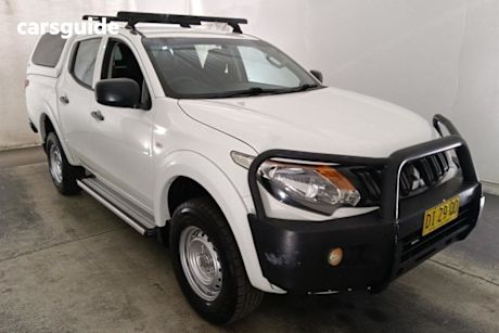 White 2016 Mitsubishi Triton Dual Cab Utility Glx Plus (4X4)