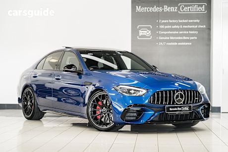 Blue 2024 Mercedes-Benz C63 Sedan S E Performance Mhev