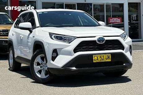 White 2020 Toyota RAV4 Wagon Gx 2Wd Hybrid