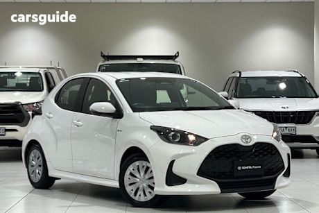 White 2024 Toyota Yaris Hatchback Ascent Sport Hybrid