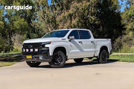White 2022 Chevrolet Silverado Crew Cab Utility 1500 Lt Trail Boss