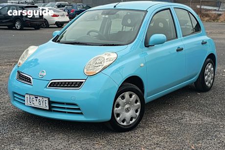 Blue 2010 Nissan Micra Hatchback