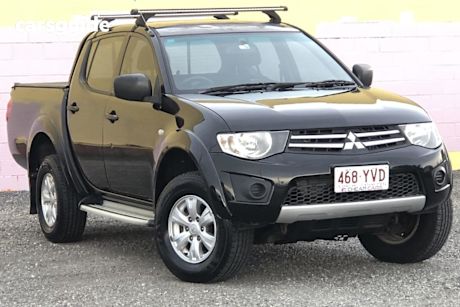 Black 2014 Mitsubishi Triton Double Cab Utility Glx (4X4)