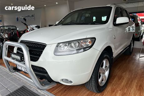 White 2008 Hyundai Santa FE Wagon Slx Crdi (4X4)