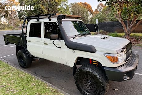 White 2021 Toyota Landcruiser Double Cab Chassis Workmate