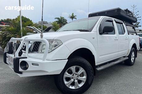 White 2009 Nissan Navara Dual Cab Pick-up Rx (4X4)