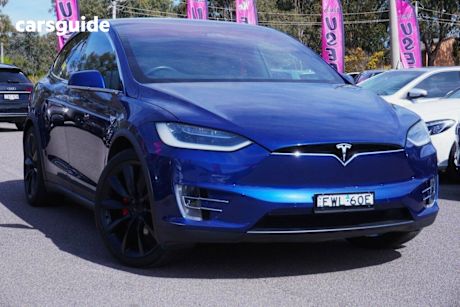 Blue 2017 Tesla Model X Wagon P100D