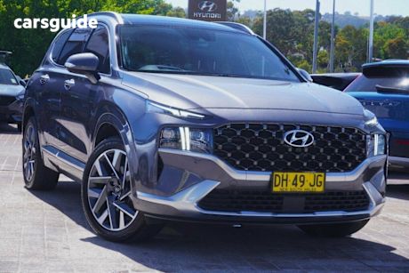 Grey 2021 Hyundai Santa FE Wagon Highlander Crdi (Awd)