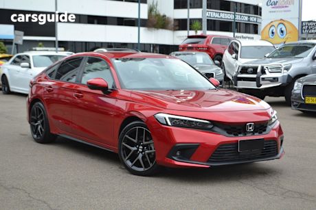 Red 2022 Honda Civic Hatchback Vti-Lx