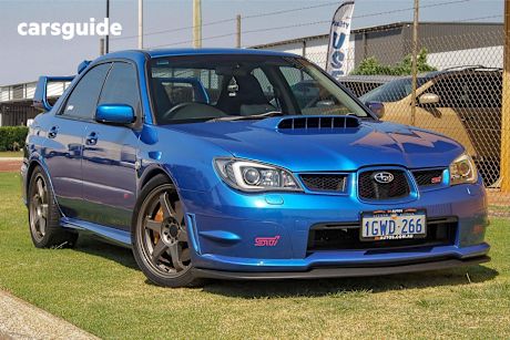 Blue 2006 Subaru Impreza Sedan Wrx Sti