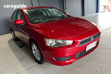 Red 2011 Mitsubishi Lancer Hatchback Sx Sportback