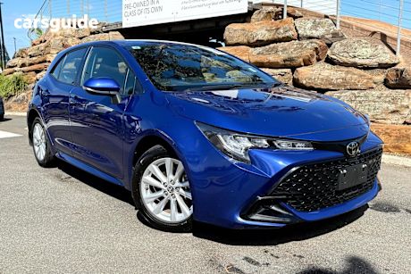 Blue 2024 Toyota Corolla Hatchback Ascent Sport