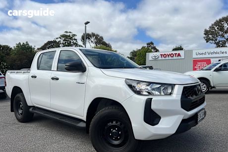 White 2024 Toyota Hilux Double Cab Pick Up Workmate (4X4)