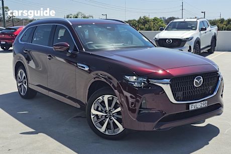 Red 2025 Mazda CX-80 Wagon G40E Azami