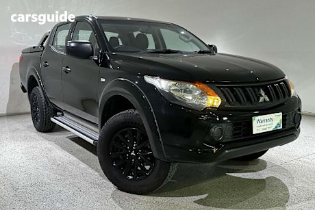 Black 2017 Mitsubishi Triton Dual Cab Utility Glx Plus (4X4)