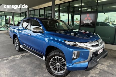 Blue 2019 Mitsubishi Triton Double Cab Pick Up Gls (4X4) Premium