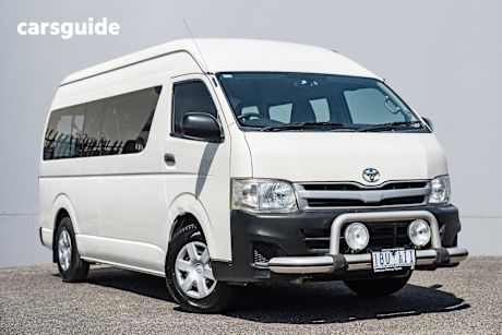 White 2011 Toyota HiAce Bus Commuter