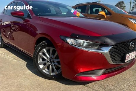 Red 2021 Mazda 3 Sedan G20 Pure