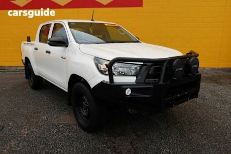 White 2020 Toyota Hilux Double Cab Pick Up Workmate (4X4)