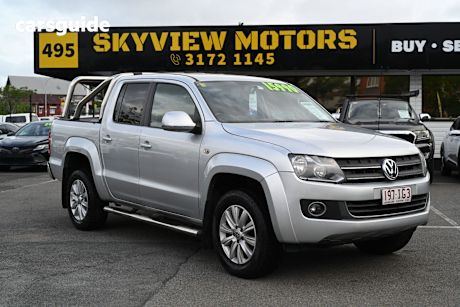 Silver 2012 Volkswagen Amarok Ute Tray 2H TDI420 HIGHLINE UTILITY DUAL CAB 4DR AUTO 8SP 4MOTION PERM 2.0DTT