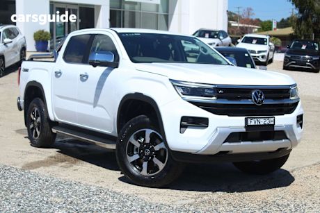 White 2025 Volkswagen Amarok Dual Cab Utility Style Tdi600 4Motion Tray