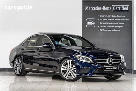 Blue 2019 Mercedes-Benz C200 Sedan