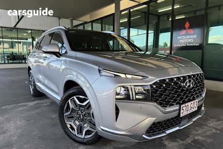 Silver 2022 Hyundai Santa FE Wagon Highlander Hev (7 Seat)