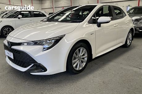 White 2023 Toyota Corolla Hatchback Ascent Sport Hybrid