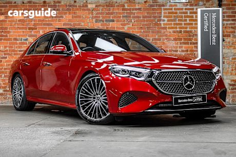 Red 2025 Mercedes-Benz E200 Sedan