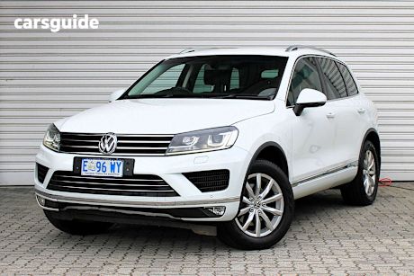 White 2016 Volkswagen Touareg Wagon 150 Tdi Element