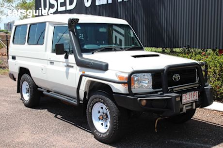 White 2016 Toyota Landcruiser Workmate (4X4) 2 Seat