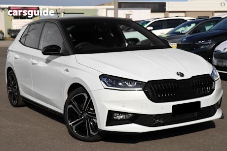 White 2025 Skoda Fabia Hatchback Monte Carlo 110Tsi