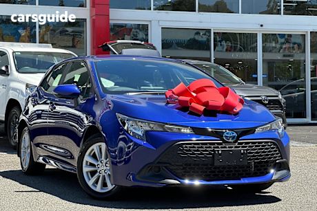 Blue 2024 Toyota Corolla Hatchback Ascent Sport Hybrid