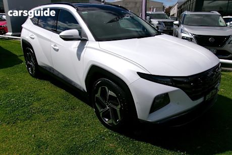 White 2022 Hyundai Tucson Wagon Highlander (Awd)