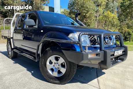 Blue 2010 Nissan Navara Dual Cab Pick-up Rx (4X4)