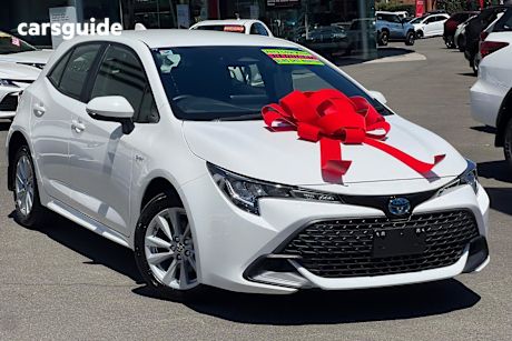 White 2024 Toyota Corolla Hatchback Ascent Sport Hybrid