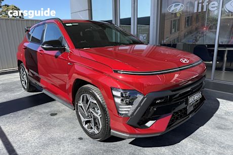 Red 2025 Hyundai Kona Wagon Hybrid Elite N Line
