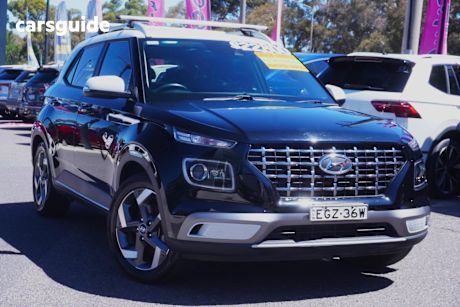 Black 2019 Hyundai Venue Wagon Elite (Grey Interior)
