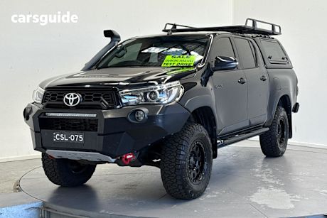 Black 2018 Toyota Hilux Dual Cab Utility Rugged X (4X4)
