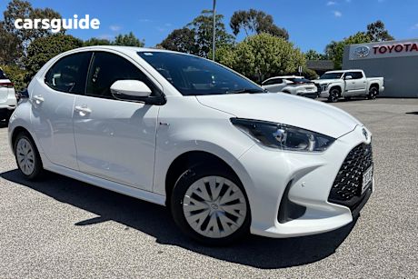 White 2025 Toyota Yaris Hatchback Ascent Sport Hybrid