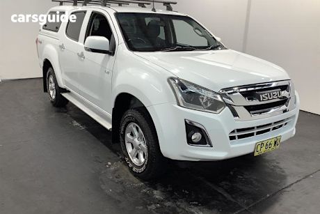 White 2018 Isuzu D-MAX Crew Cab Utility Ls-M Hi-Ride (4X4)