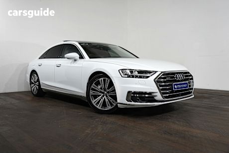 White 2018 Audi A8 Sedan 55 Tfsi Quattro (Hybrid)