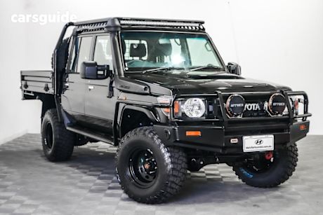 Black 2016 Toyota Landcruiser Double Cab Chassis Workmate (4X4)