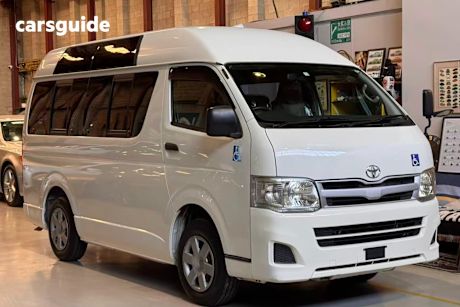 White 2011 Toyota HiAce Commercial