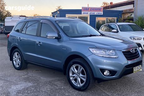 Blue 2010 Hyundai Santa FE Wagon Highlander Crdi (4X4)