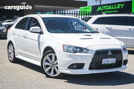 White 2012 Mitsubishi Lancer Hatchback Ralliart Sportback